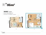 碧桂园泰富城_3室2厅2卫 建面46平米