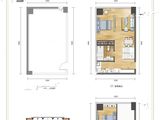 汉阳城二期云顶_B户型 建面71平米