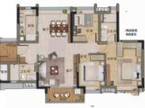 万科桃源里_3室2厅2卫 建面114平米