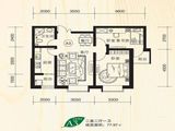 林语兰庭_2室2厅1卫 建面77平米