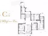 正荣中心天寓_4室2厅2卫 建面143平米