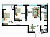 翰林雅筑_2室2厅1卫 建面91平米