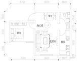 惠城嘉苑_1室2厅1卫 建面56平米