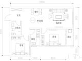 惠城嘉苑_2室2厅1卫 建面91平米