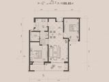 瀚林甲第_2室2厅1卫 建面88平米