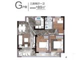 7区上东_3室2厅1卫 建面89平米