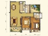 平沙奥园广场冠军城_2室2厅2卫 建面103平米