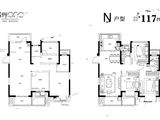 璀璨绿翠花园_3室2厅2卫 建面117平米