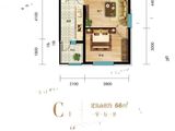 江城国际_1室1厅1卫 建面66平米