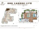 太白山棕榈泉_孔雀01户型 建面87平米