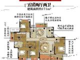 鑫硕锦绣滨江首府_5室2厅2卫 建面171平米