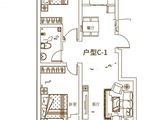 宏屹国际城_2室2厅1卫 建面103平米