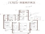 君一控股奥园翡翠云城_4室2厅2卫 建面170平米