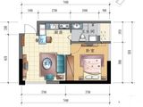 华侨凤凰国际城_1室1厅1卫 建面52平米