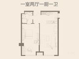 百家湖艺术公馆_1室2厅1卫 建面90平米