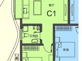 领海世界岛一期_1室1厅1卫 建面61平米