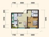 伴山润城_1室1厅1卫 建面49平米