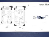 海唐广场_1室2厅1卫 建面40平米