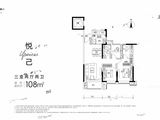 金地玖峯汇_3室2厅2卫 建面108平米