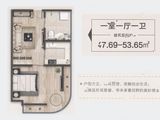 东方国际_1室1厅1卫 建面47平米