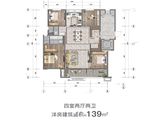 万科都会公园_4室2厅2卫 建面139平米