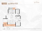 绿城招商桂语雲峯_4室2厅2卫 建面181平米